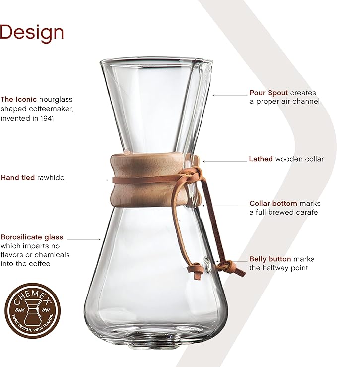 Chemex CM-1C Cafetera - 3 Tasses