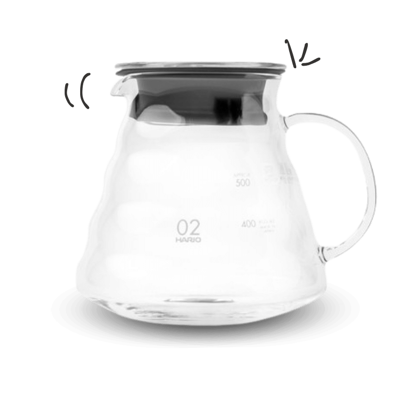 Hario Jerra de Vidre 600 ml