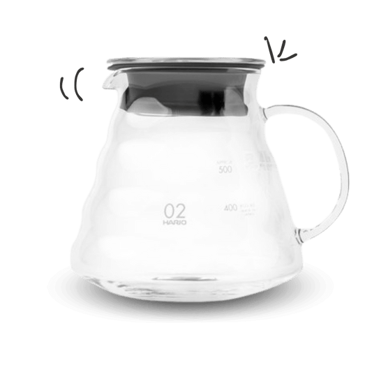 Hario Jerra de Vidre 600 ml